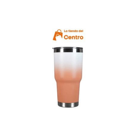 Vaso térmico degradado acero inoxidable naranja 900 ml.