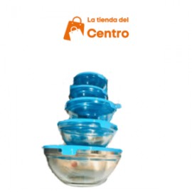 Refractarios bowl de cristal con tapa