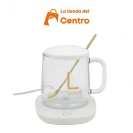 Taza termica transparente blanca