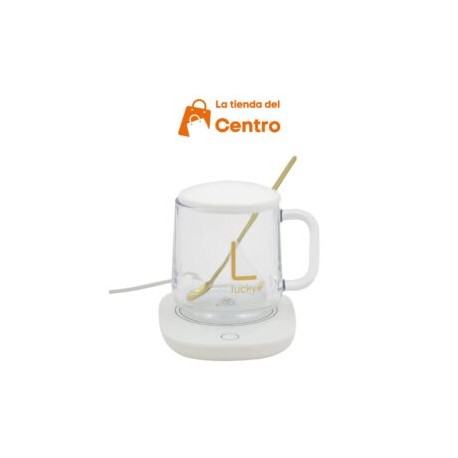 Taza termica transparente blanca