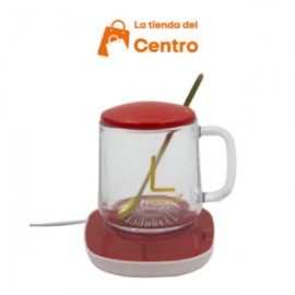 Taza térmica transparente rojo