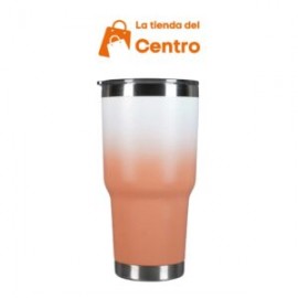 Vaso térmico degradado acero inoxidable naranja 900 ml.